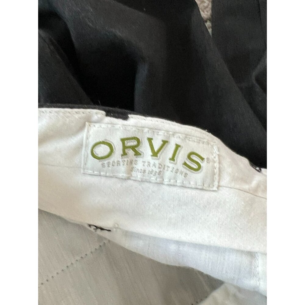 Orvis Mens Trouser Ankle Pants Black Size 36 Pleated Rolled Hem Tapered Leg - Picture 2 of 10